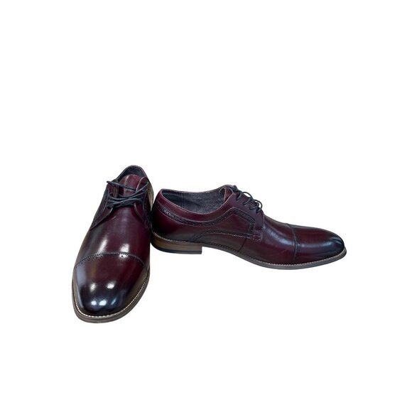 Stacy Adams Mens Burgundy Leather Oxford Dress Shoes Size 14W SKU 9780 main image 8